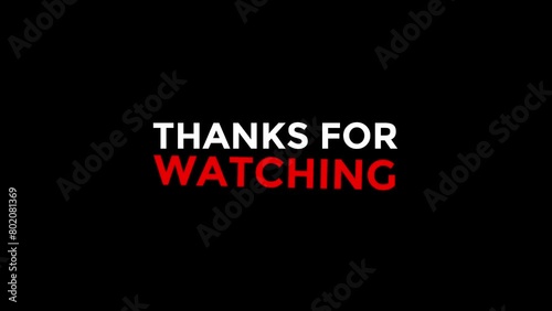 Thank you for watching animated text.suitable for intro or outro video