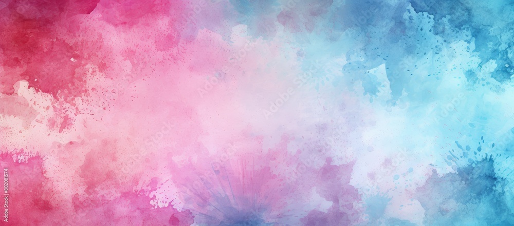 Blue and pink background with clouds