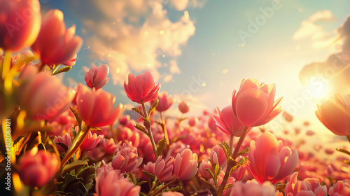 Blooming Splendor: Hyper-realistic Spring Flowers. Generative AI © Sascha