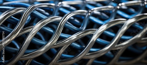 Close up of a bunch of metal springs photo