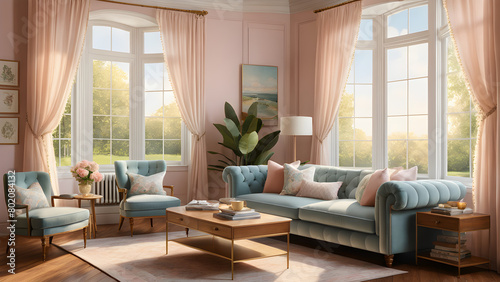 modern living room interior. © Luisa