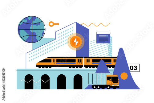 Illustration of urban infrastructures.