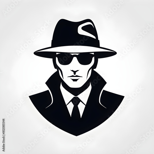 spy with hat icon.