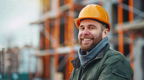 Confident Construction Worker Smiling.