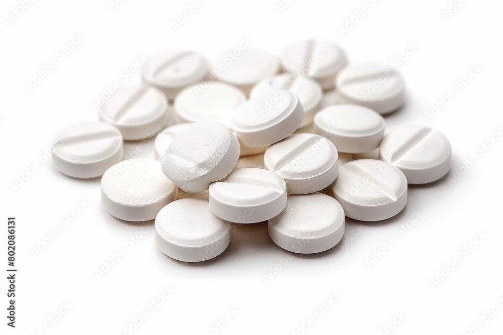 Panacea Tablet, Magic Pills for all Diseases Isolate on White