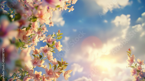 Blooming Splendor  Hyper-realistic Spring Flowers. Generative AI