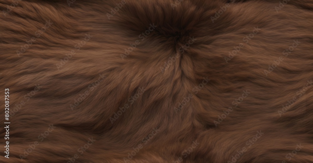Fototapeta premium brown wool texture background. Closeup of fluffy sheep fur backdrop