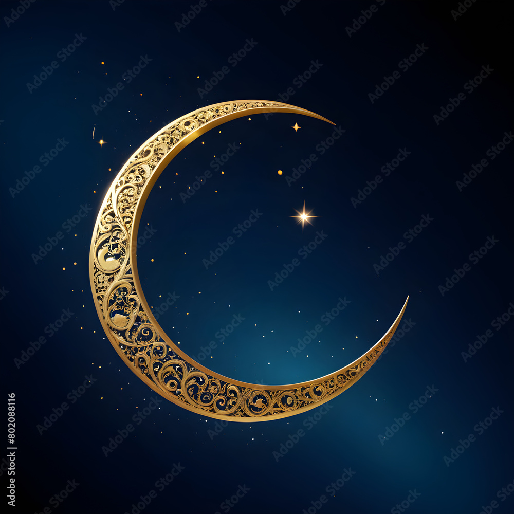 Fototapeta premium sky with stars and moon