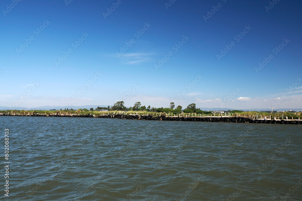 Aveiro lagoon Ria de Aveiro located on the Atlantic coast of Portugal