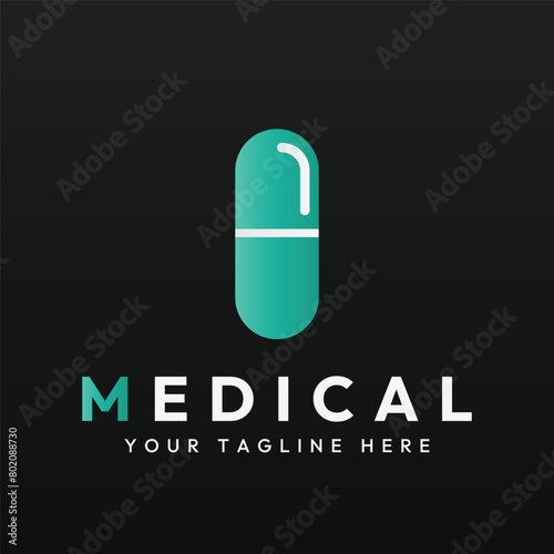Minimal medical hospital healthcare logo vector template