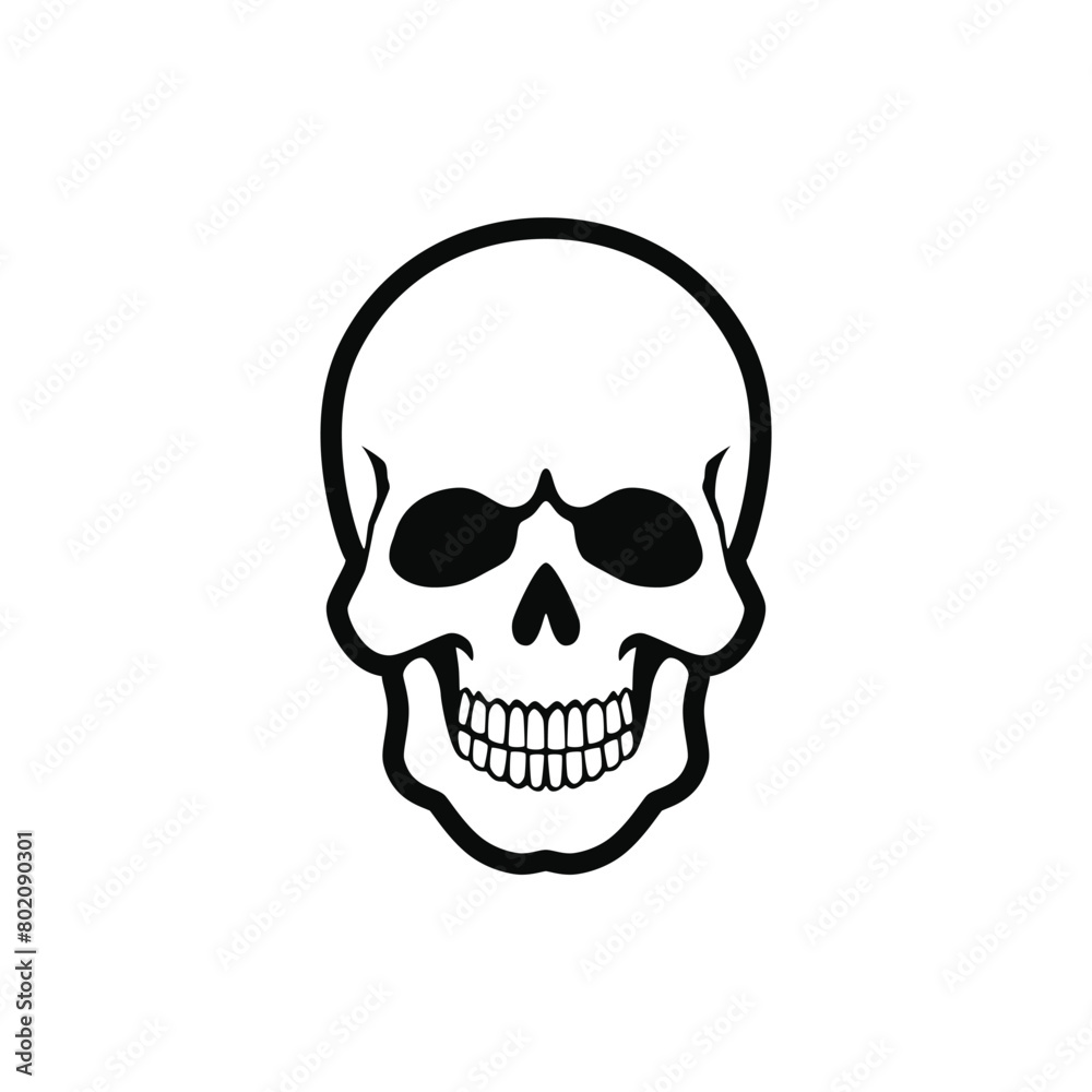 Human skull icon vector illustration