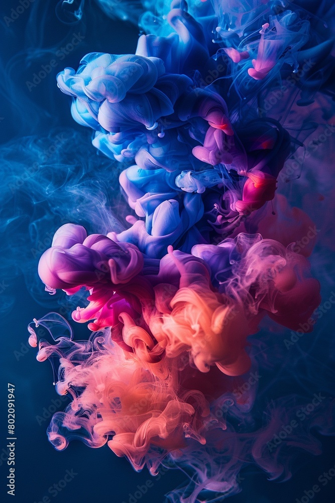 Abstract background of acrylic paint in red, blue and pink colors. Liquid marble texture. Fluid art. Abstract background of acrylic paint in red, blue and pink colors. Liquid marble texture. Fluid art.