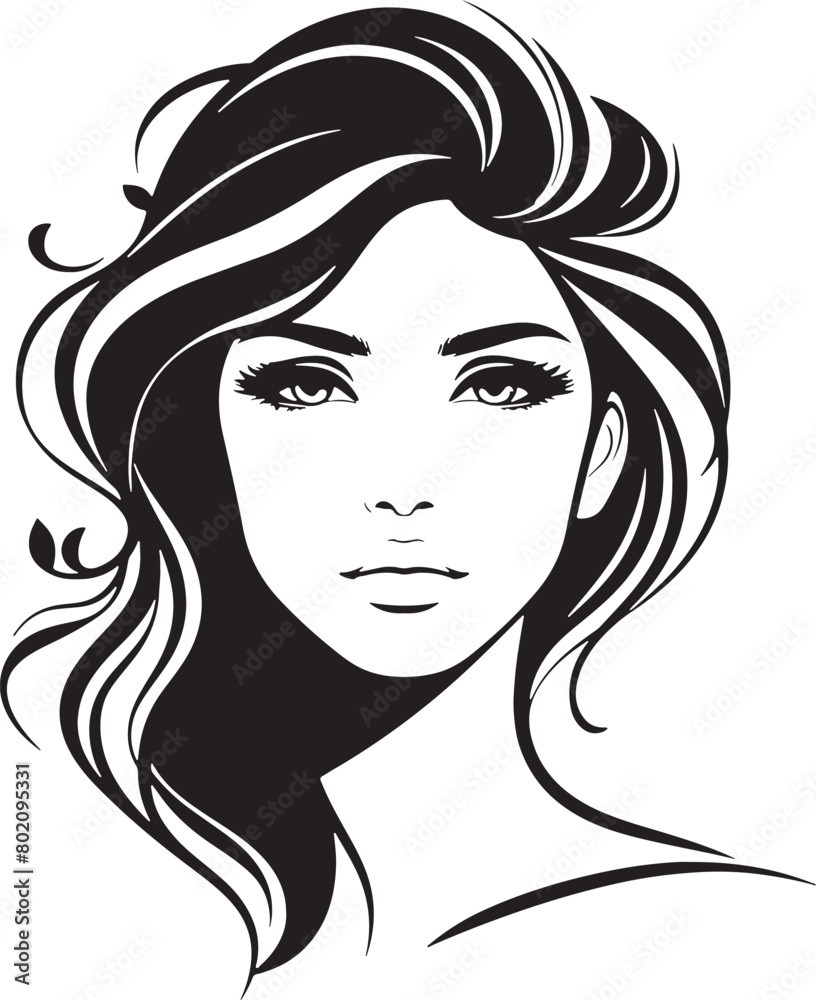 Women Beauty Face Silhouette Vector Illustration Women Beauty Face Silhouette Vector Illustration