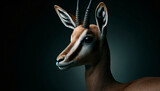 a gazelle in a portrait style