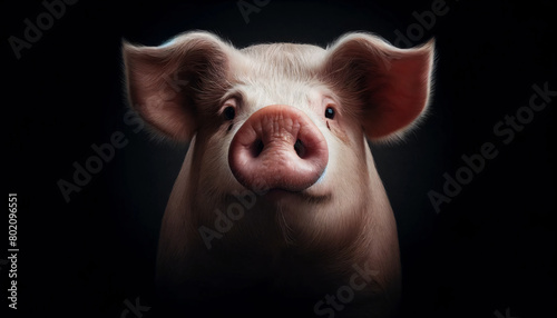 portrait of a pig photo