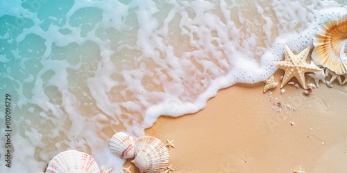 Summer Fun Beach Product Background Generative AI © Alexander