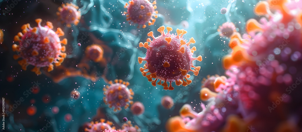 Colorful of Antivirus Molecules Repelling Viruses from Entering Cells Depicting the Immune System s Barrier Against Pathogens During a Pandemic Colorful of Antivirus Molecules Repelling Viruses from Entering Cells Depicting the Immune System s Barrier Against Pathogens During a Pandemic