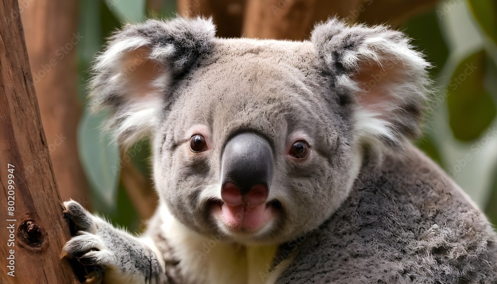 A Koala With Its Nose Wrinkled In Distaste  3