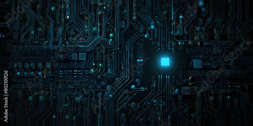 Close-up of electronic circuit board. Technology background.