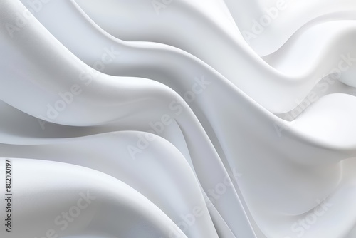 A white abstract banner is elevated with a modern elegant white gray finish and clean lines, Sharpen 3d rendering background