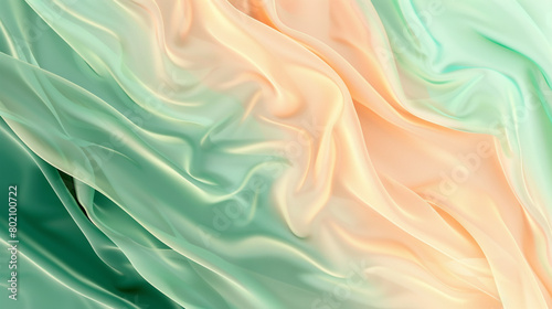 soft pastel gradient of emerald green and peach, ideal for an elegant abstract background