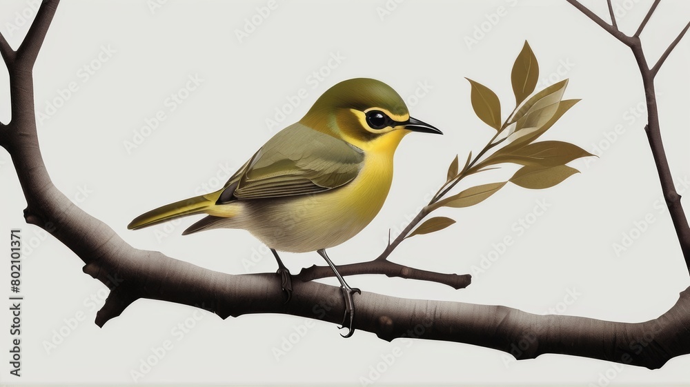 Fototapeta premium Japanese Whiteeye minimalist logo