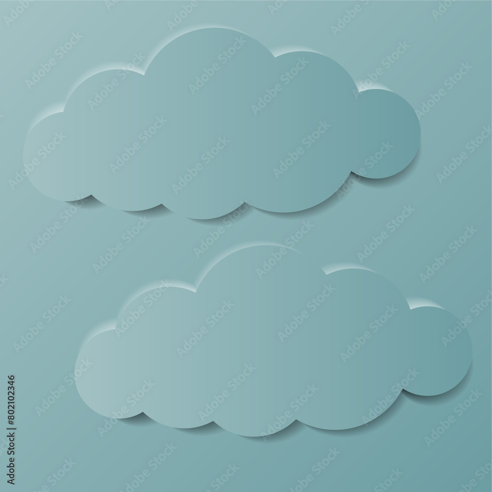 Aesthetic pastel color blue background frame with clouds, in minimalistic design Aesthetic pastel color blue background frame with clouds, in minimalistic design