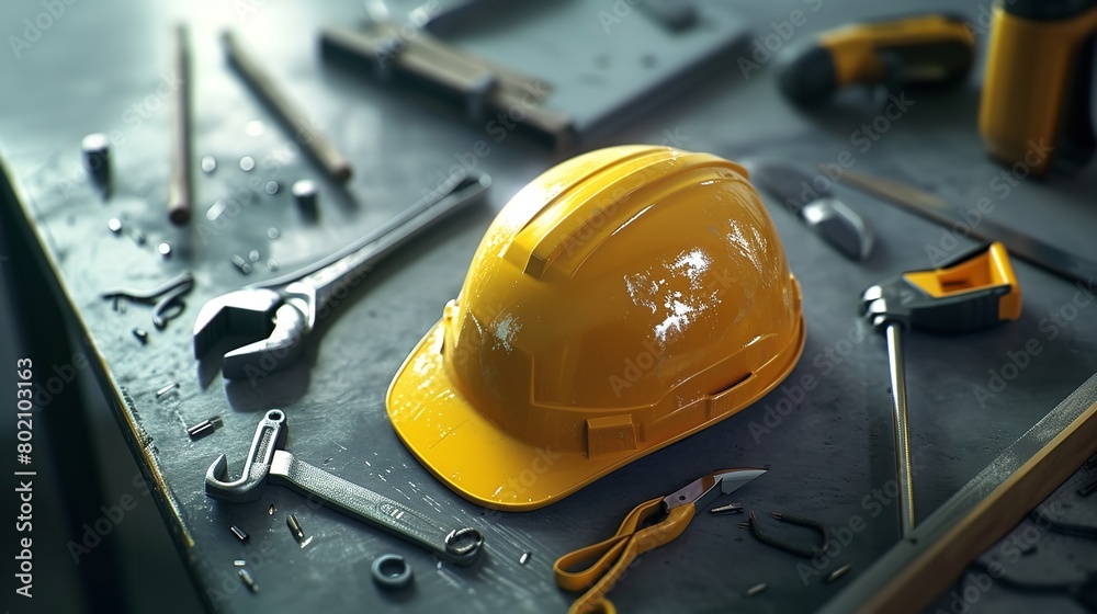 Fototapeta premium Illustration Celebrating Workers' Day on 1st May