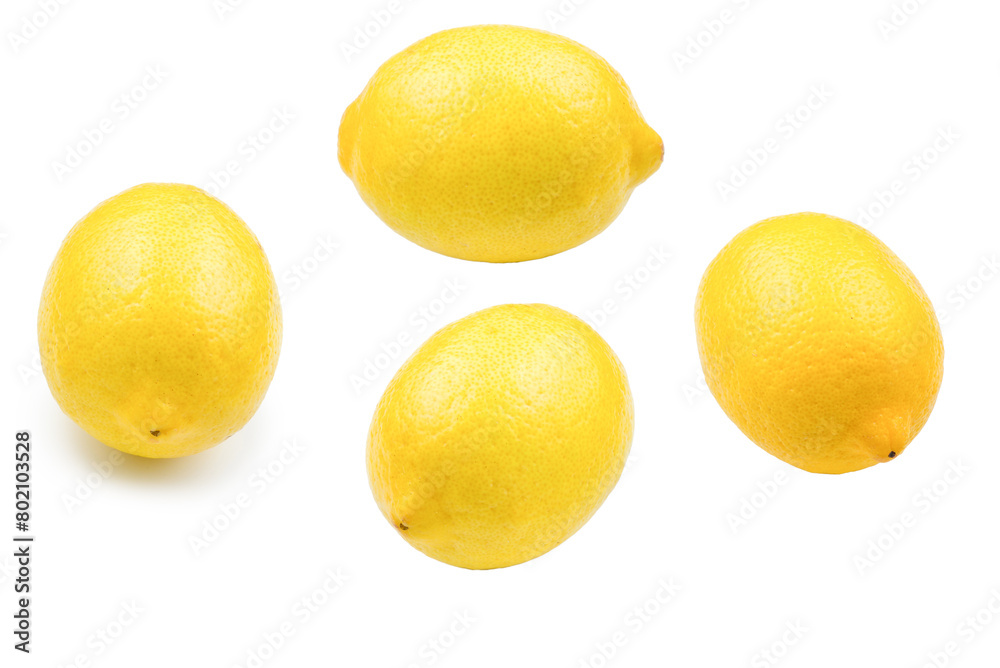 Lemon isolated on white background. Space for test or design. Lemon isolated on white background. Space for test or design.