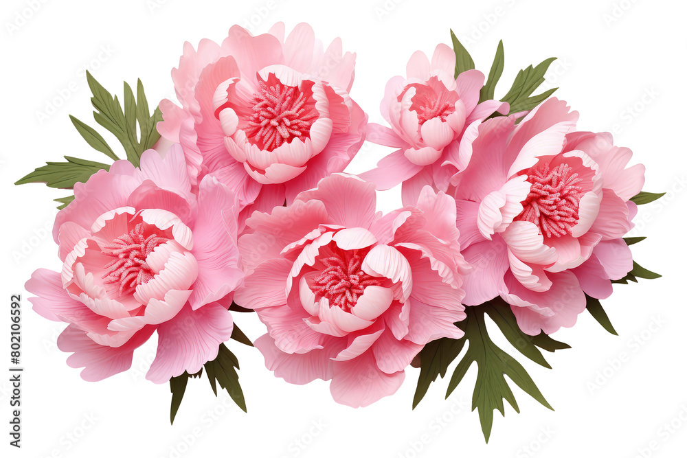 Beautiful sakura flowers isolated on white