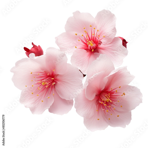 Beautiful sakura flowers isolated on white