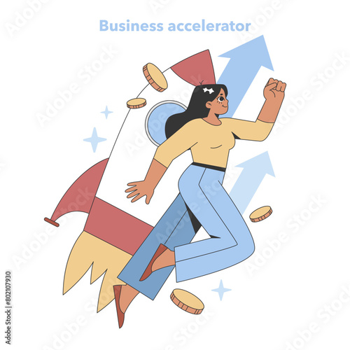 Business Accelerator concept. Vector illustration.