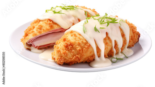 Delicious Cordon Bleu Cuisine Isolated on Transparent Background PNG © FS Stock