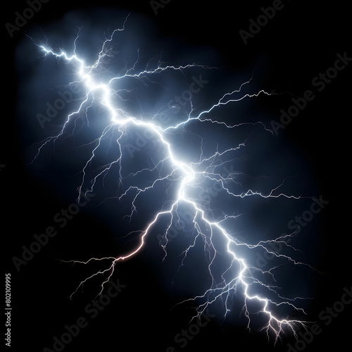 Wallpaper Mural Vector lightning, lightning png, thunderstorm, lighting. Natural phenomenon, light effect on white background Torontodigital.ca