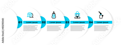 Set line Honey dipper stick with honey, Beekeeper protect hat, Jar of and Honeycomb icon. Vector
