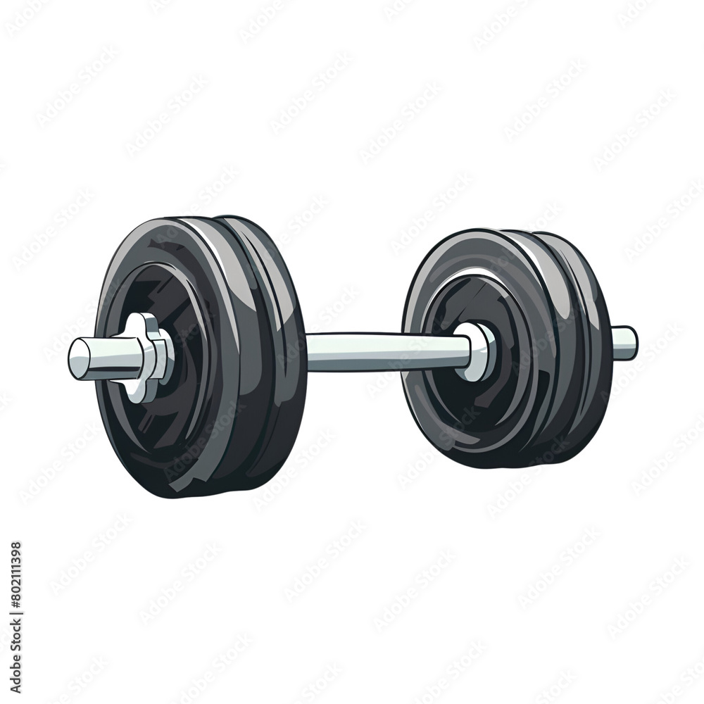 Barbell Front View Isolated On Transparent Background Barbell Front View Isolated On Transparent Background