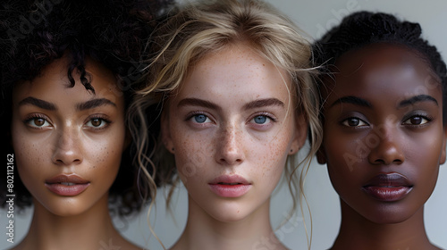 Diverse Women Showcasing Unique Beauty and Aesthetics in Studio Portraits