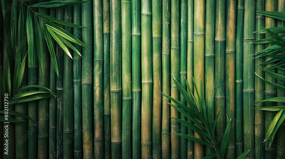 Fototapeta premium green bamboo forest background 