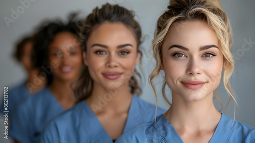 Elegant Nurses in Soft Focus Portrait