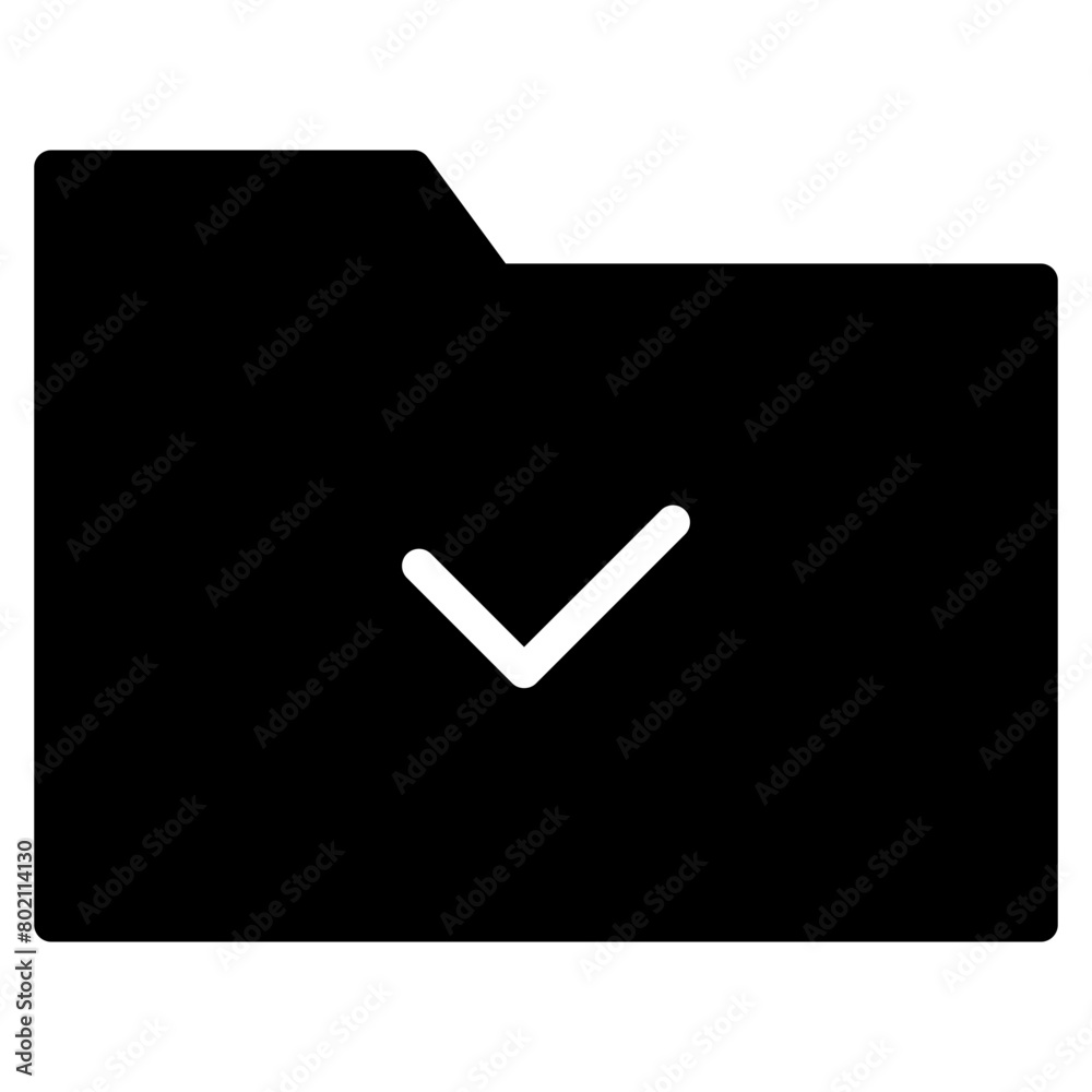 Folder with document and check mark notification button. Data storage. security protection concept. Folder with document and check mark notification button. Data storage. security protection concept.
