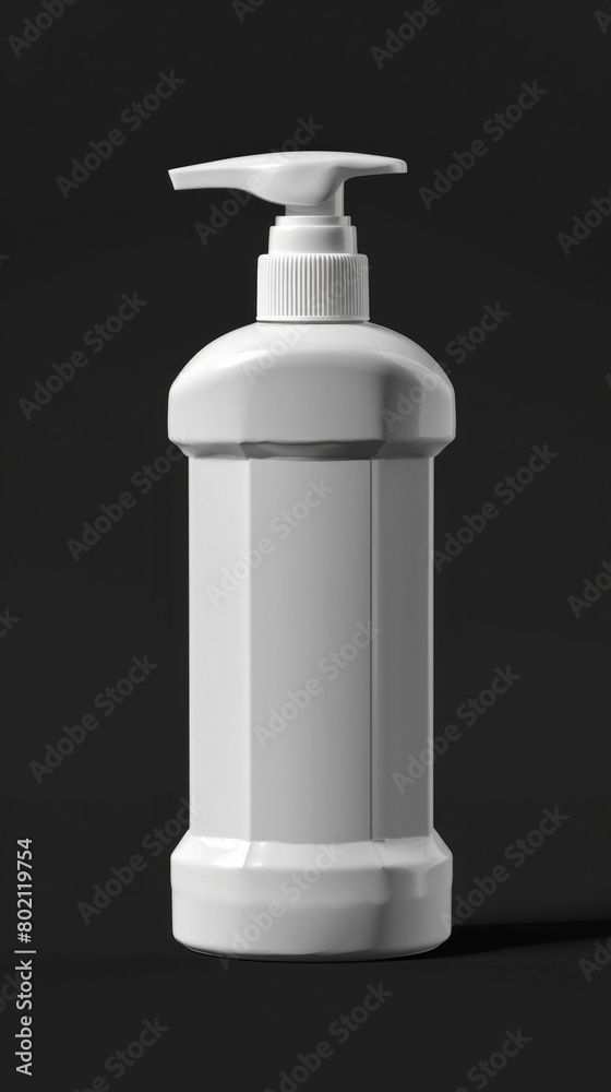 Minimalist White Dispenser Bottles. Generative ai Minimalist White Dispenser Bottles. Generative ai