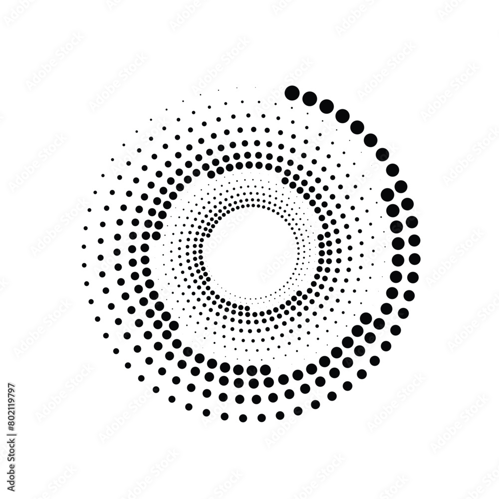 Circle Halftone Vector Art Graphic Elements
