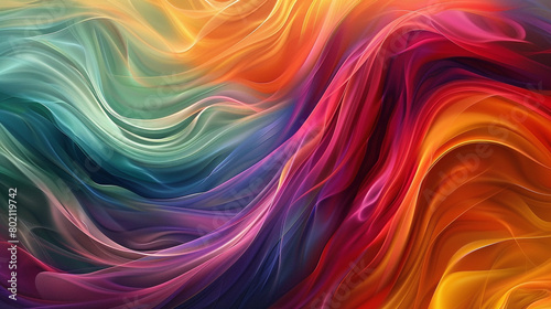 Marvel at the dynamic dance of colors  swirling and intertwining to create a captivating gradient wave.