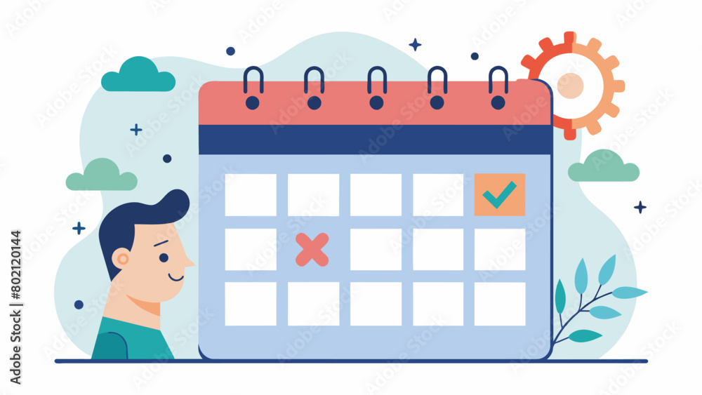 A monthly mental health day designated on the company calendar where employees have the option to work from home or take a day off.. Vector illustration