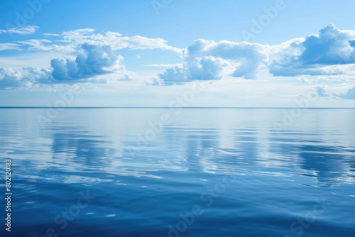 Calm blue waters reflecting the sky