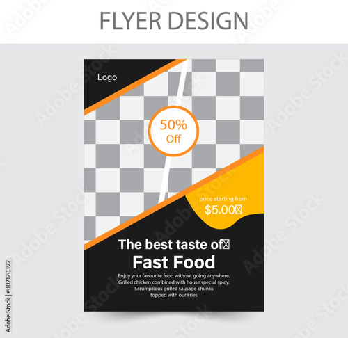 Restaurant food flyer template
