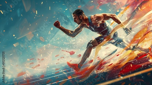 fast running sport ilustration abstrack photo