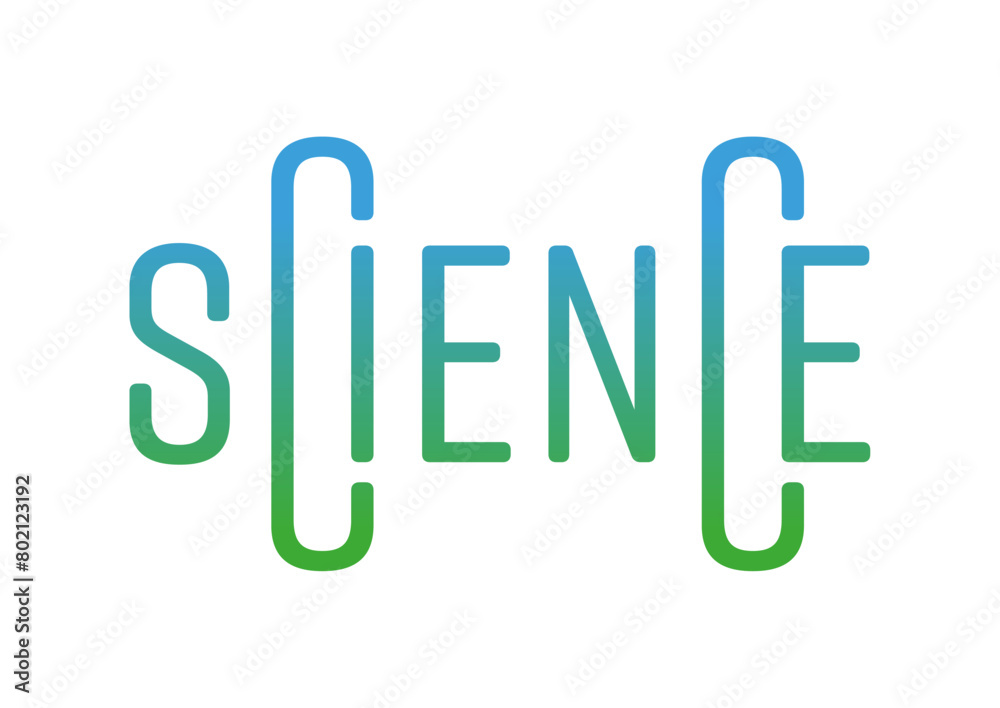 science word on white background. science logo. science word concept science word on white background. science logo. science word concept