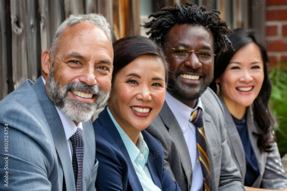 Diverse Business People Group Teamwork Concept. Portrait Of Multiethnic Businesspeople Smiling Diverse Business People Group Teamwork Concept. Portrait Of Multiethnic Businesspeople Smiling