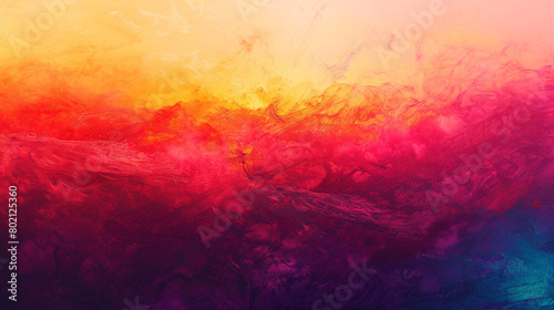 Marvel at the captivating beauty of a sunrise gradient canvas alive with vibrancy, as bold colors blend into deep hues, creating an immersive space for graphic utilization.